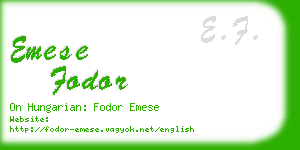 emese fodor business card